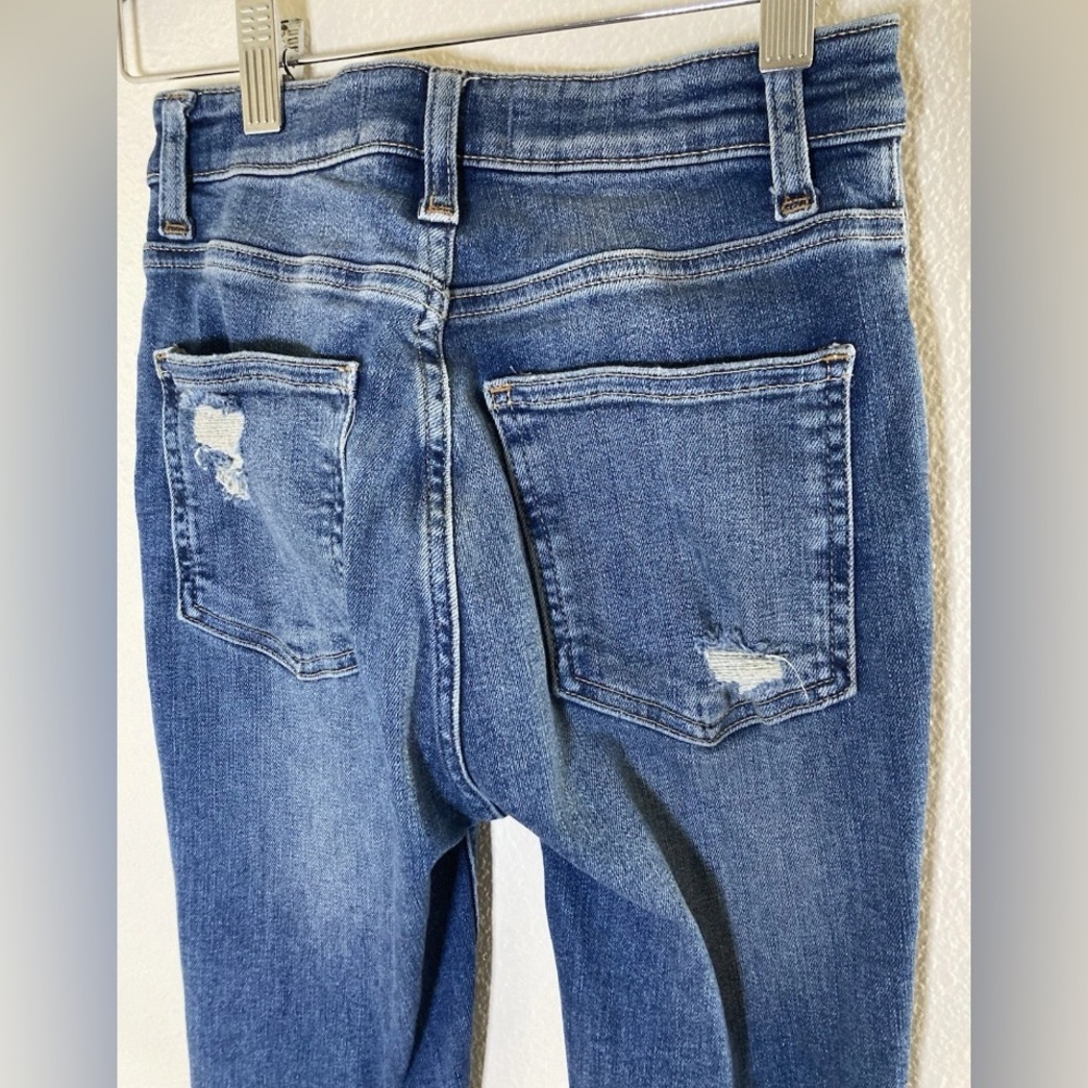 Free People We The Free Skinny Jeans Womens 24 Blue High Rise Button Fly - Picture 5 of 10